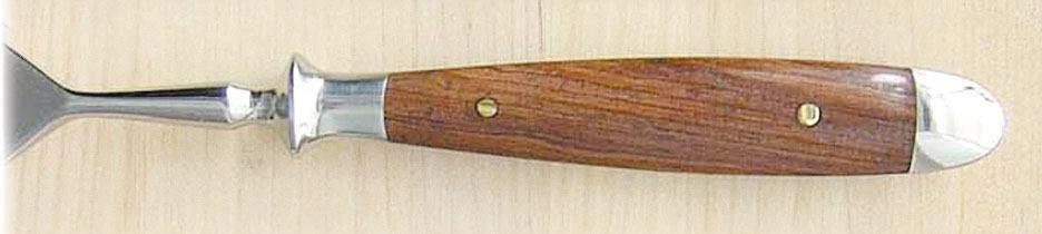 Eichenlaub Fischvorlegegabel Aus Honduras, Poliert 4 Eichenlaub Fischvorlegegabel Aus Honduras, Poliert – Bild 2