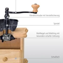 Zassenhaus Kaffeemühle Brasilia Buche Mahagoni -Zassenhaus shop 040005 a 2