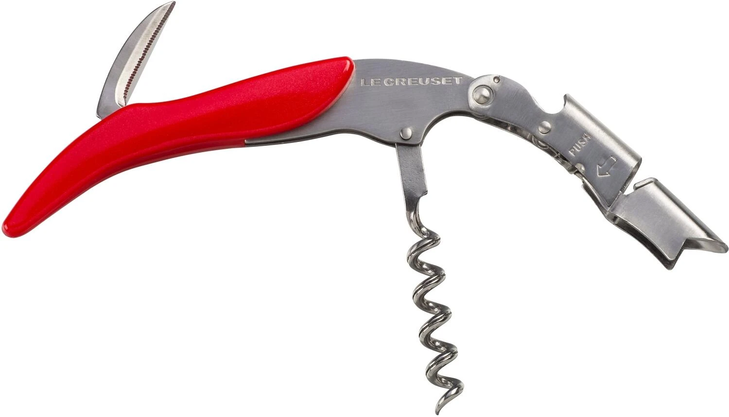 Le Creuset Screwpull Kellnermesser WT-130 Kirschrot 4 Le Creuset Screwpull Kellnermesser WT-130 Kirschrot – Bild 2