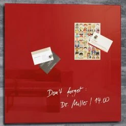 Sigel Glas-Magnetboard Artverum® Rot, 48 X 48 Cm