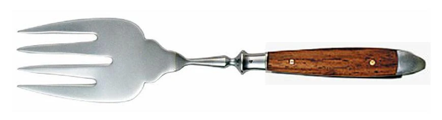 Eichenlaub Fischvorlegegabel Aus Honduras, Poliert 3 Eichenlaub Fischvorlegegabel Aus Honduras, Poliert