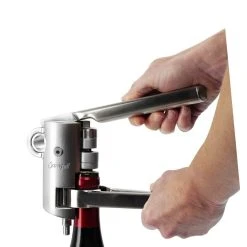 Le Creuset Screwpull Korkenzieher Leverpull LM-G10 Geo In Metal -Zassenhaus shop LMG10 Metal Anw 3 l