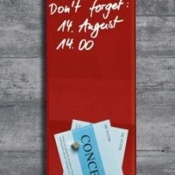 Sigel Glas-Magnetboard Artverum® Rot, 12 X 78 Cm