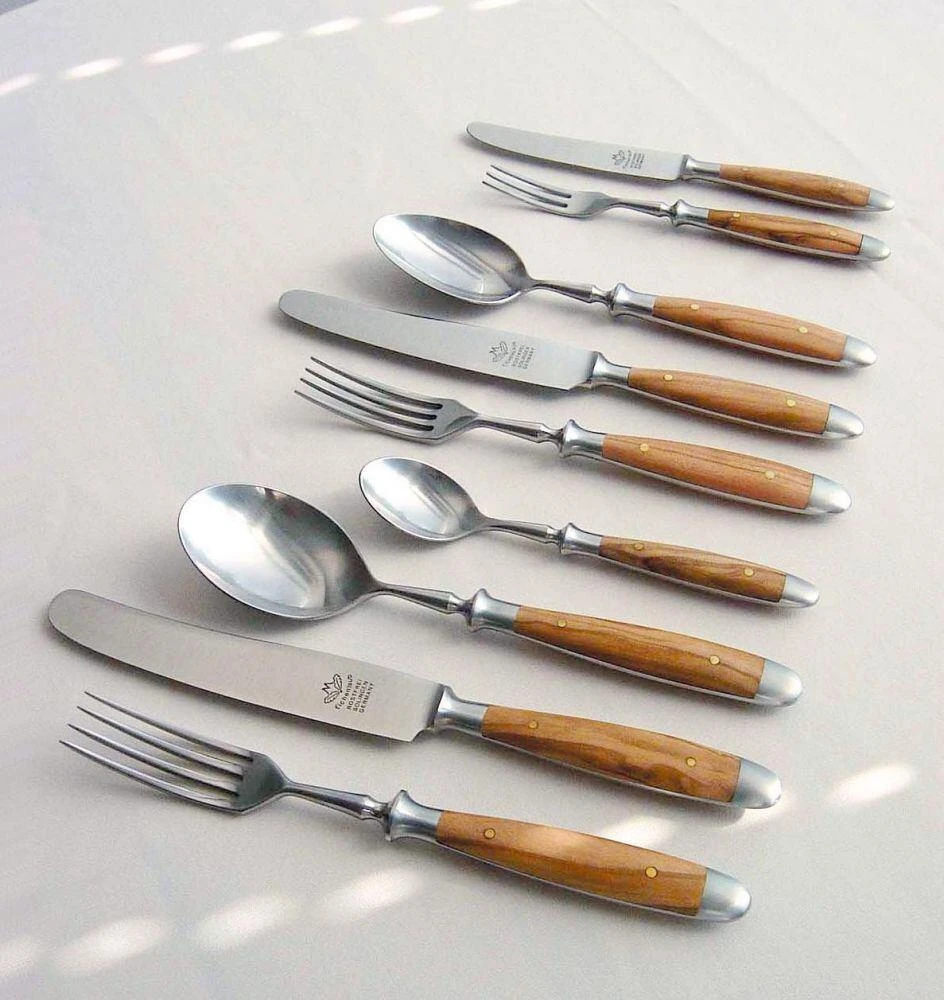 Eichenlaub Tafelmesser Uraltdeutsch Aus Walnuss, Matt 5 Eichenlaub Tafelmesser Uraltdeutsch Aus Walnuss, Matt – Bild 3