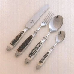 Eichenlaub Dessertlöffel Aus Hirschhorn